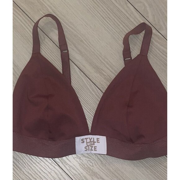 Jenni Style Not Size Womens Triangle Bra Unlined Wire Free M Medium Purple New - Picture 3 of 6